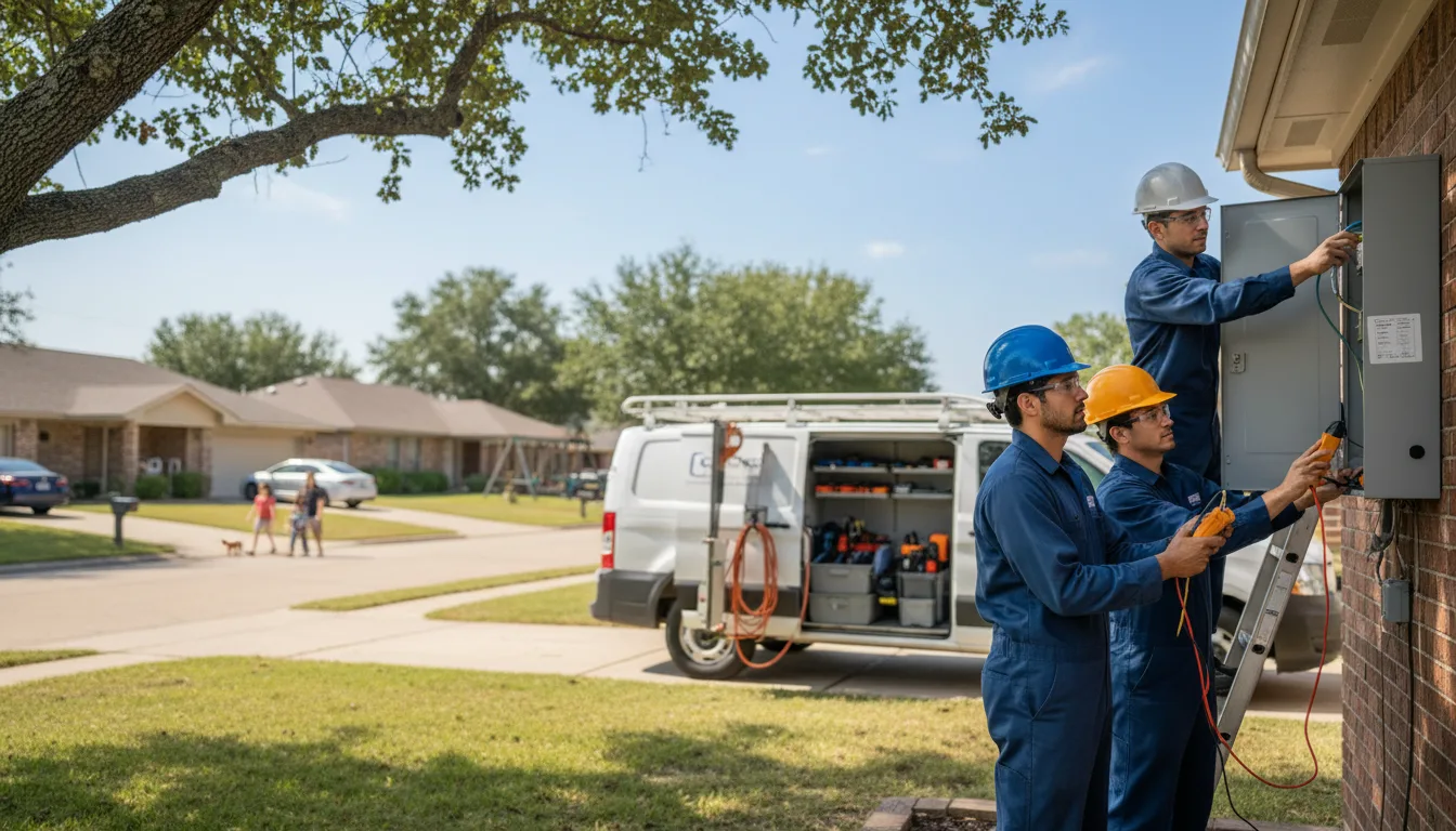 Certified electrician providing emergency electrical services in Lake Dallas, TX